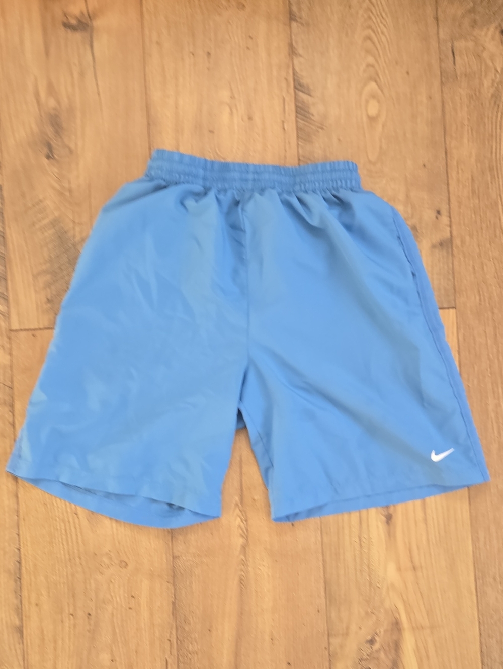 Nike Light Blue Athletic Shorts with Swoosh